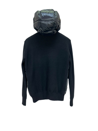 Moncler Paneled Down and Wool Jacket "Black"