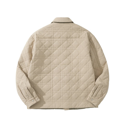 Dior Cannage Overshirt with Leather Dior Patch "Beige Cotton"
