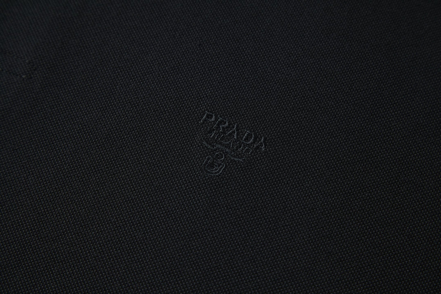 Prada Pique Polo T-Shirt "Black"