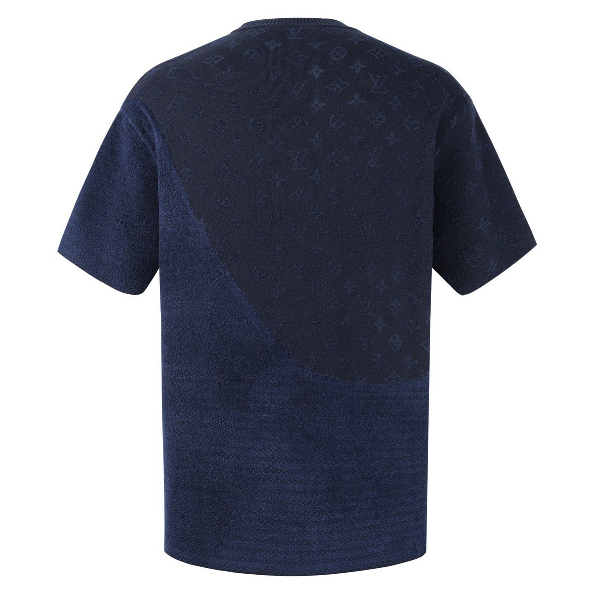 Louis Vuitton Graphic Jacquard Short-Sleeved Crewneck "Deep Navy"