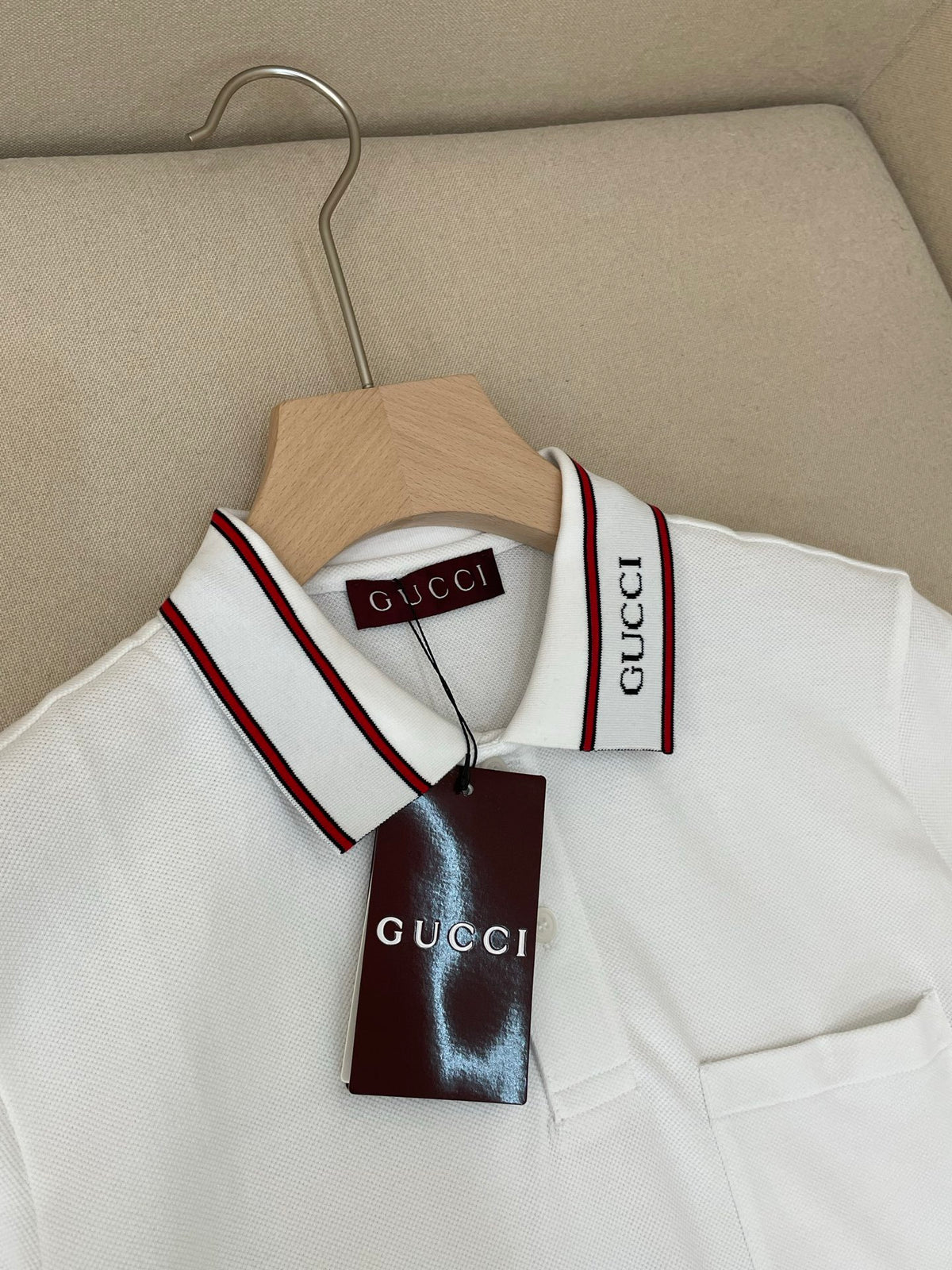 Gucci Cotton Piquet Polo Shirt "White"