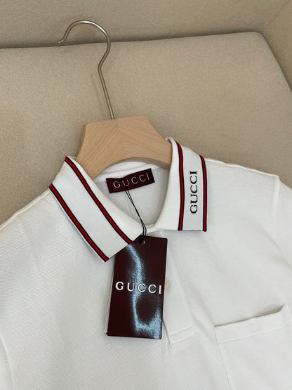Gucci Cotton Piquet Polo Shirt "White"