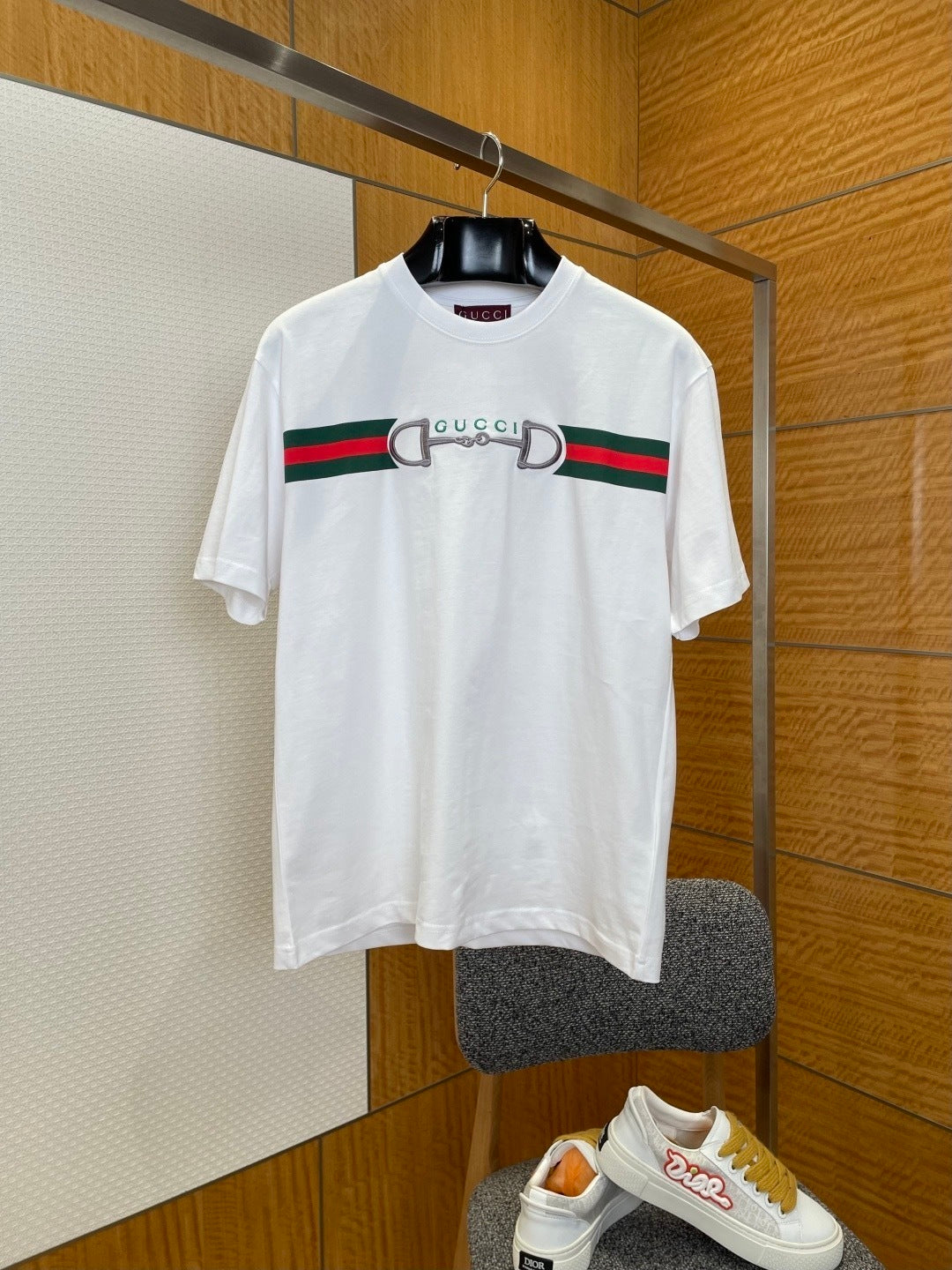 Gucci Cotton Jersey T-Shirt with Embroidery "White"