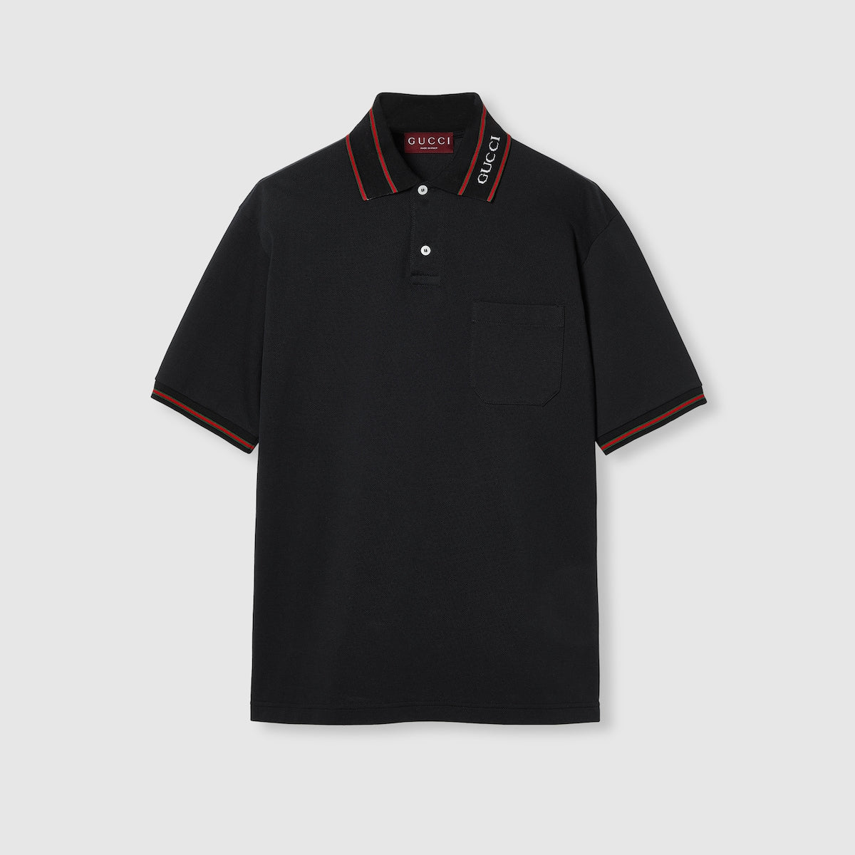 Gucci Cotton Piquet Polo Shirt "Black"