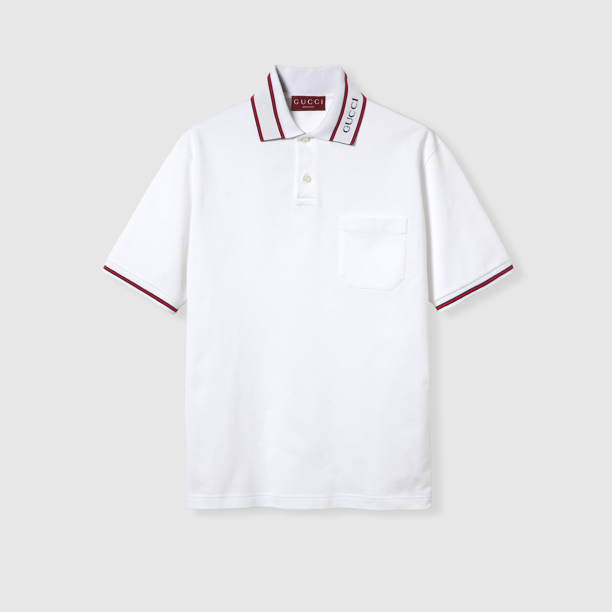 Gucci Cotton Piquet Polo Shirt "White"