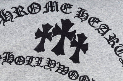 Chrome Hearts Zip-Up Hoodie "Grey-Black"