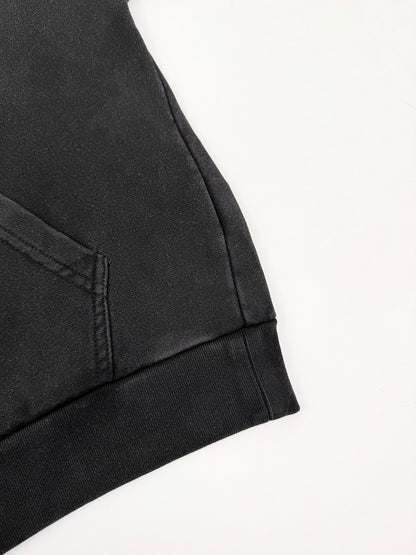 Balenciaga Logo Embroidered Hoodie "Faded Black-Red"