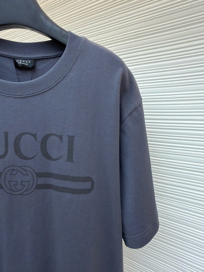Gucci Cotton Jersey T-shirt with Devoré Detail "Grey"