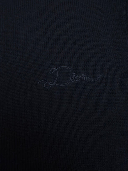 Dior Ribbon Blouson Jacket "Black Wool Jersey"
