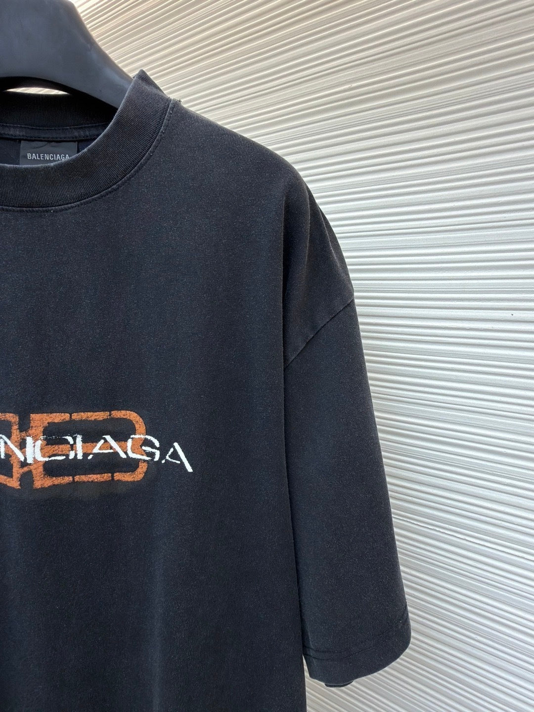 Balenciaga Logo Print T-Shirt "Faded Black"