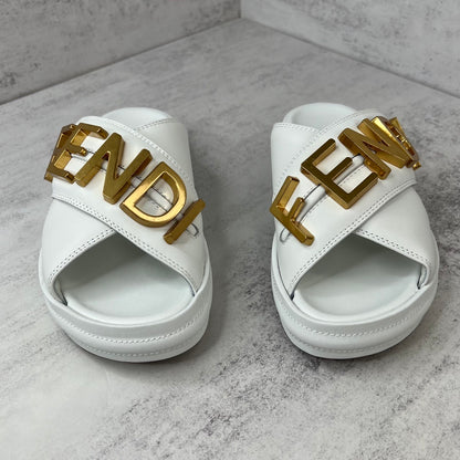 Fendi Slides "White"