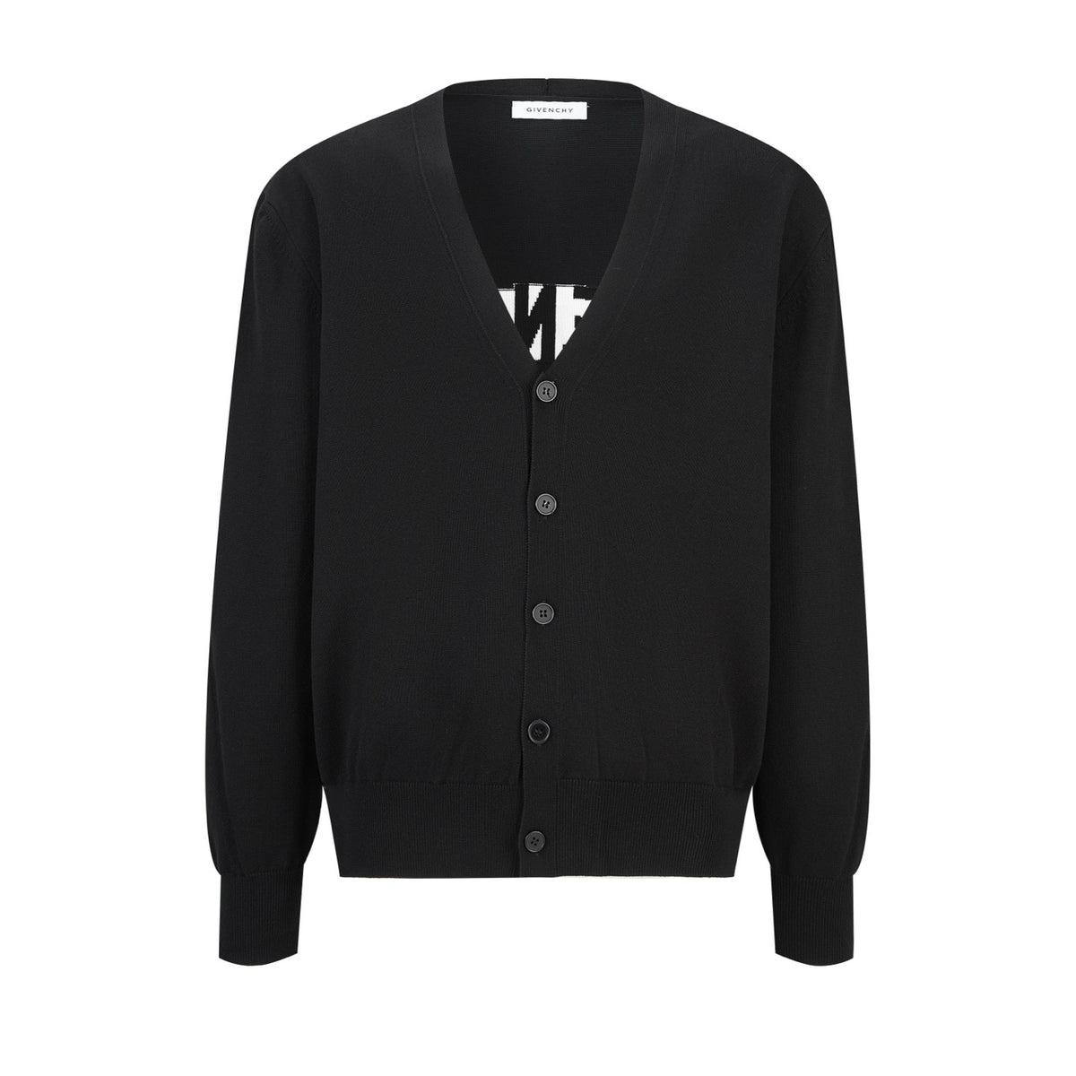 Givenchy Couture Seam Cardigan in Knit with Givenchy Paris "Black"