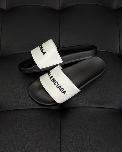 Balenciaga Pool Slide "Black-White"