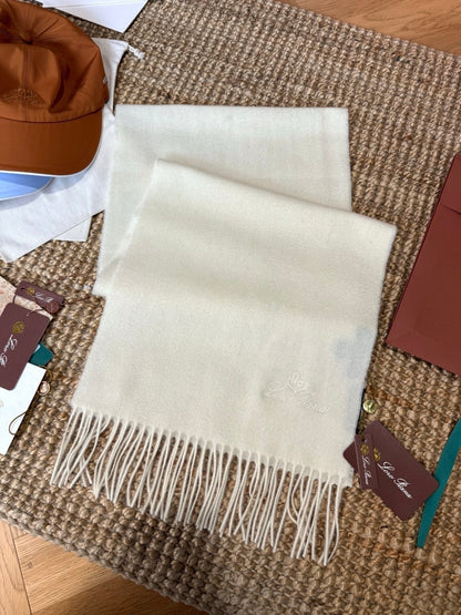 Loro Piana Cashmere Scarf "White"
