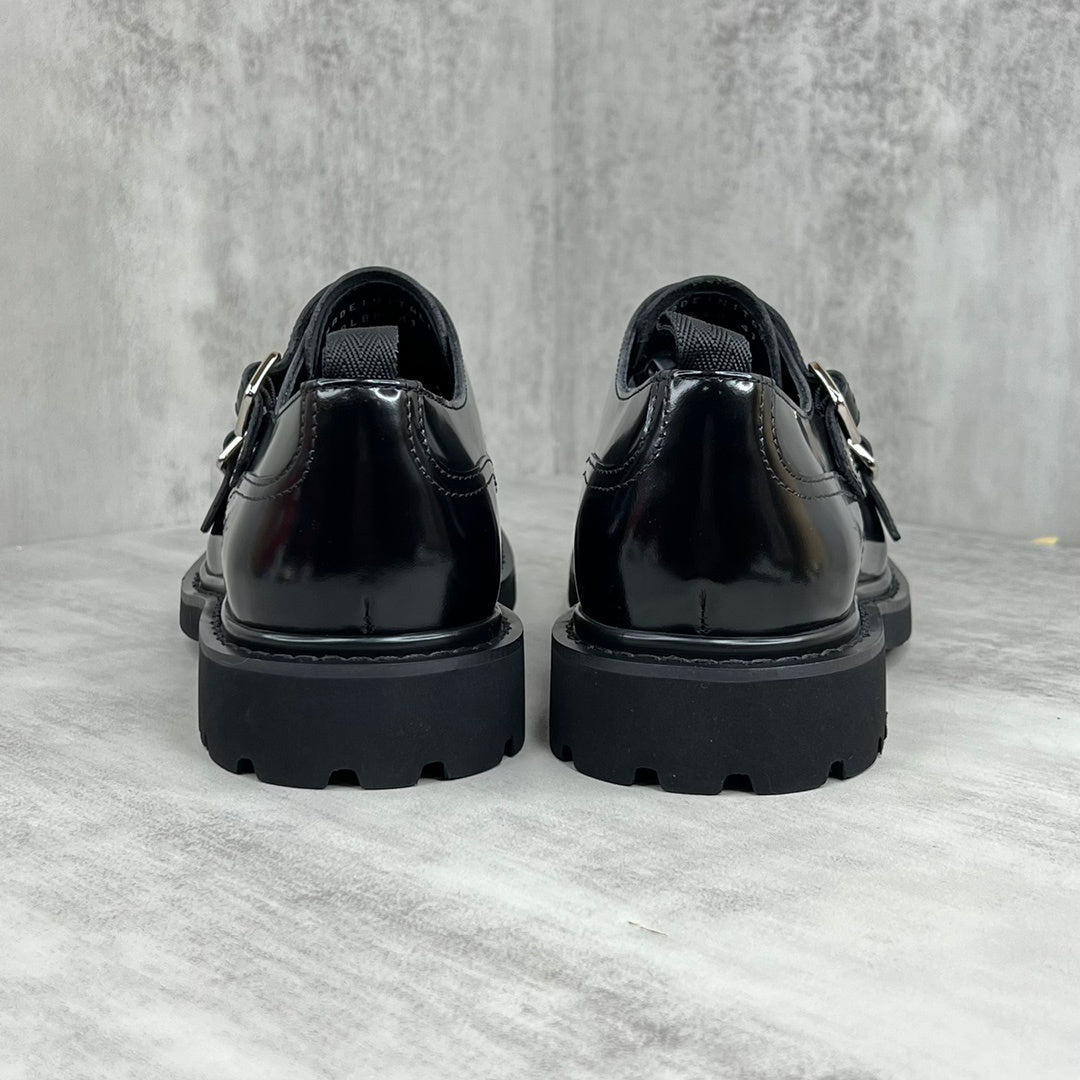 Dior Leather Double Monk Strap "Black"