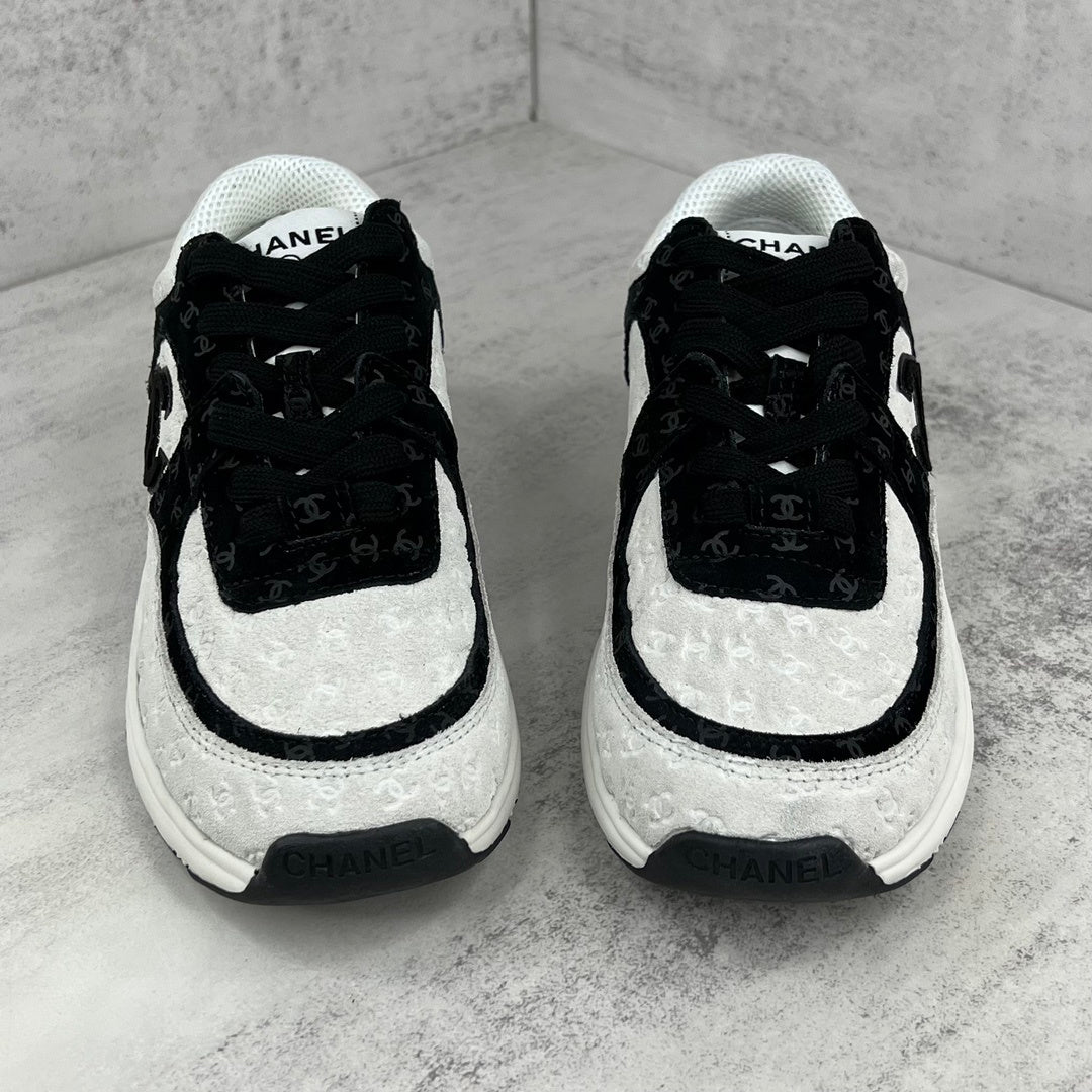 Chanel 22A "Grey-Black All Over Logo"