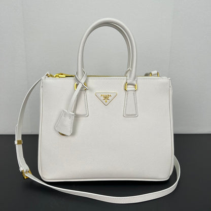 Prada Galleria Large Saffiano Leather Bag "Chalk White"