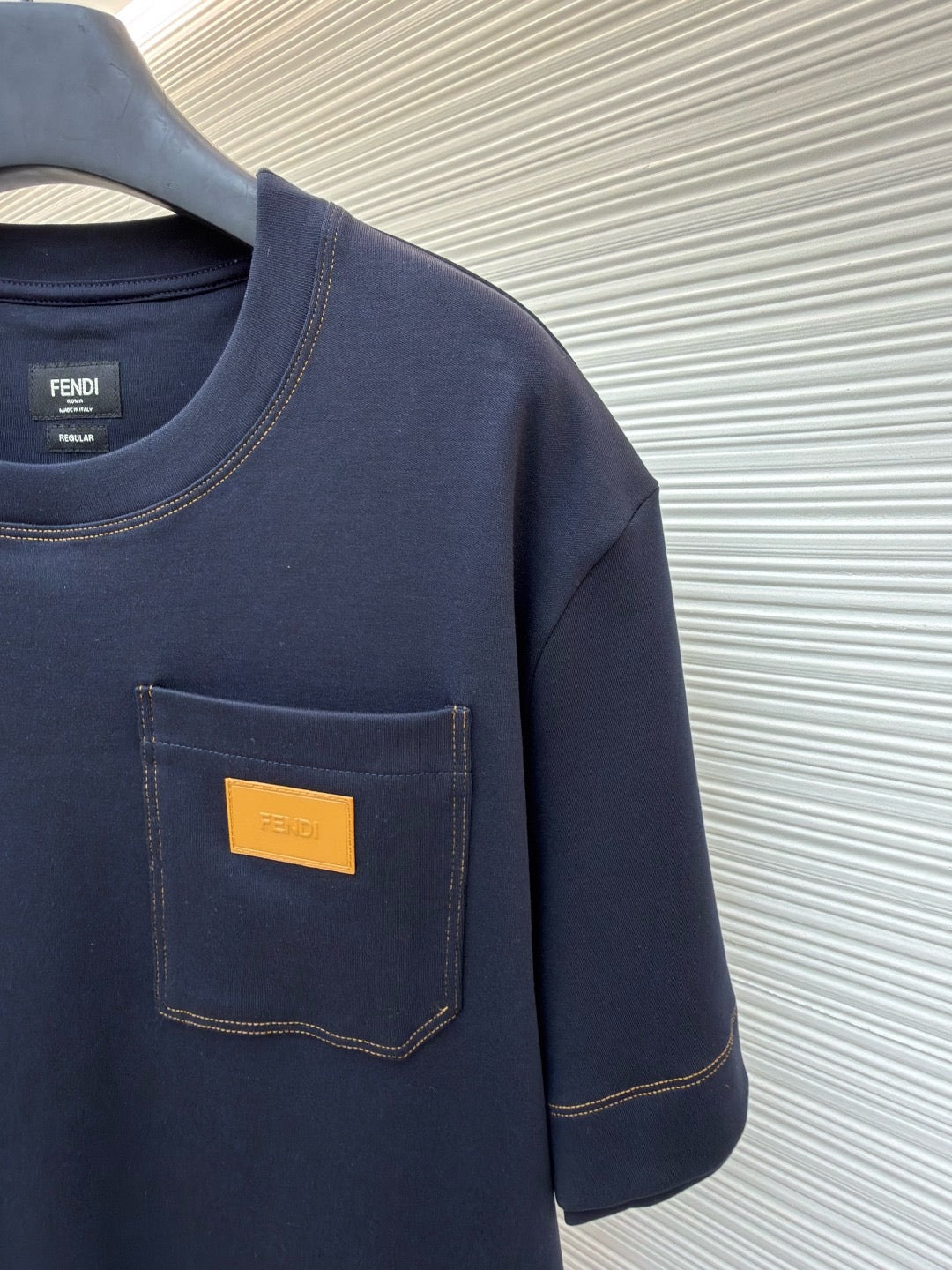 Fendi Cotton T-shirt "Dark Blue"