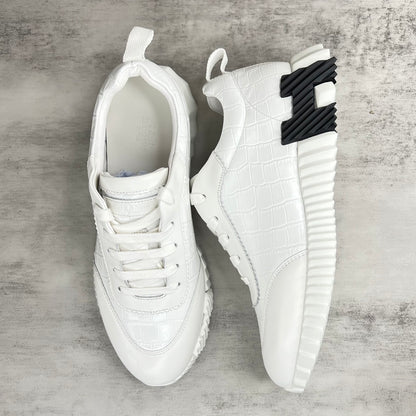 Hermes Bouncing Sneakers "White Crocodile Pattern"