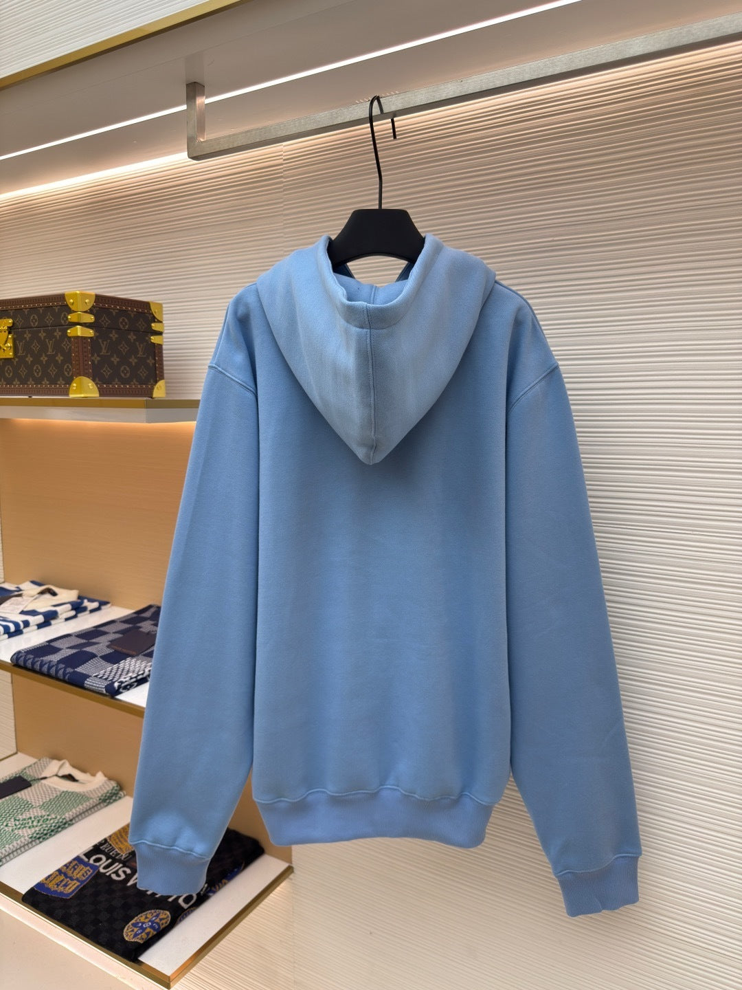Dior CD Icon Hooded Sweatshirt "Sky Blue Cotton Fleece"