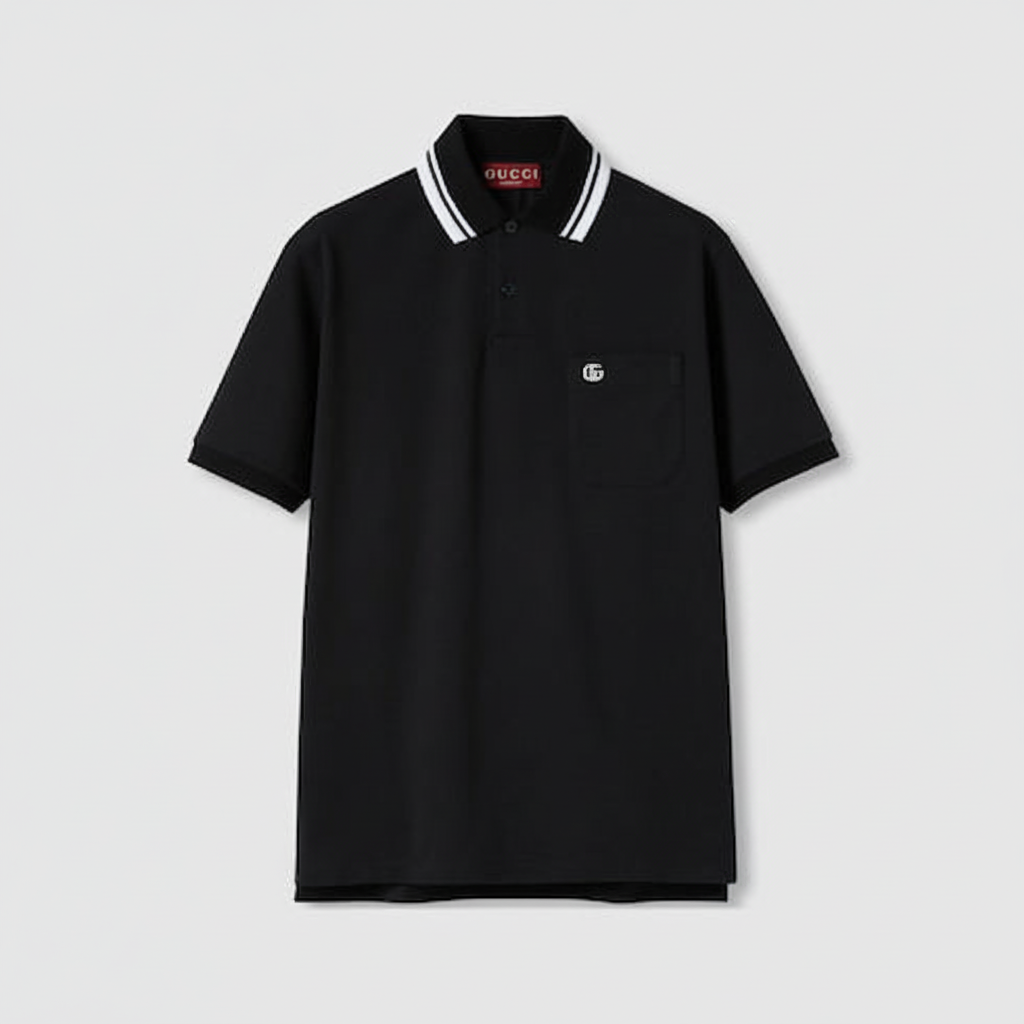 Gucci Cotton Polo T-Shirt "Black"