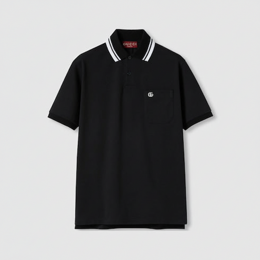 Gucci Cotton Polo T-Shirt "Black"