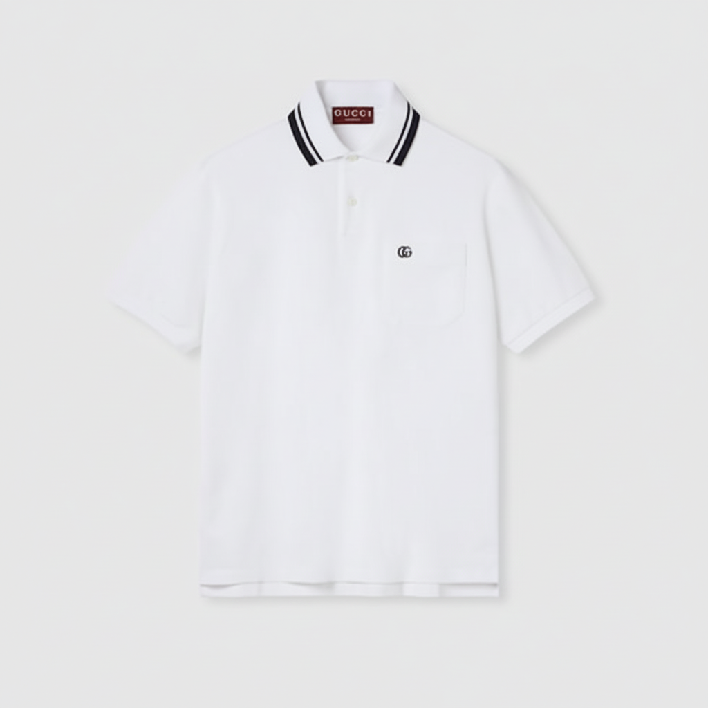 Gucci Cotton Polo T-Shirt "White"