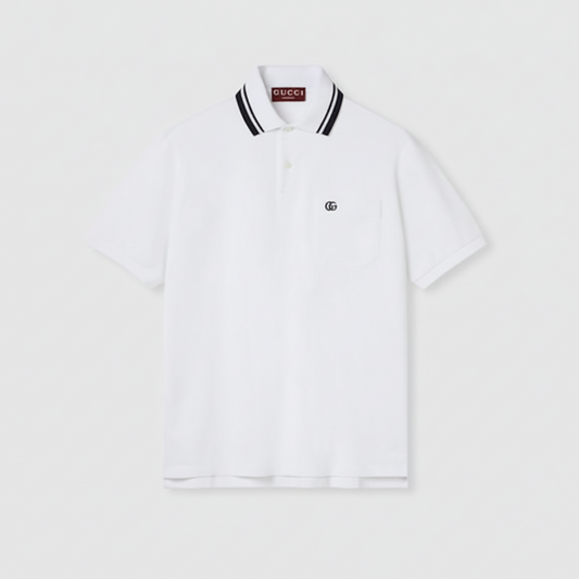 Gucci Cotton Polo T-Shirt "White"