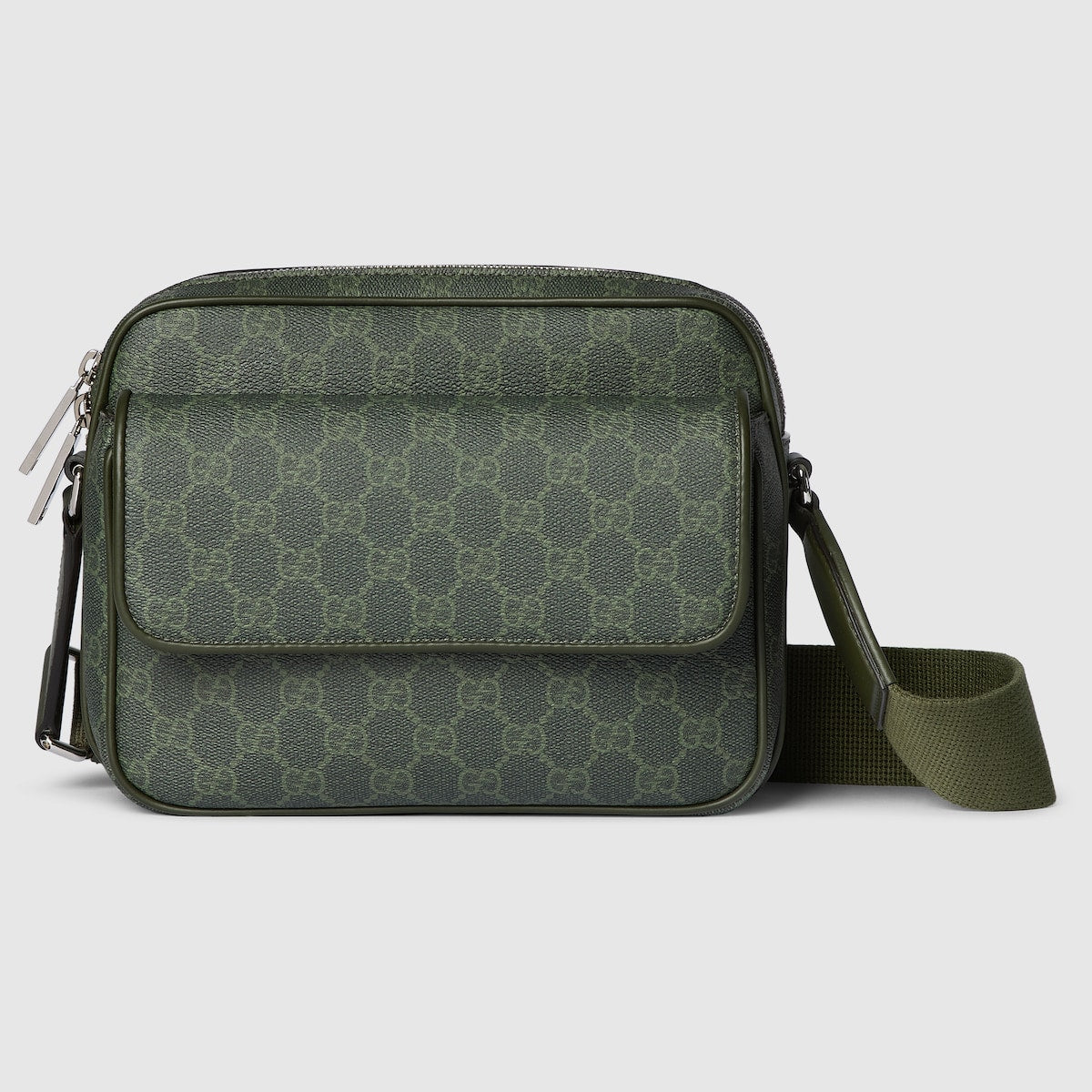 Gucci GG Monogram Small Crossbody Bag "Forest Green GG Fabric"