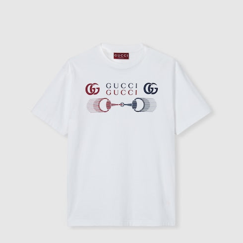 Gucci Printed Cotton Jersey T-Shirt "White"