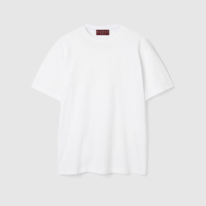 Gucci Cotton Jersey T-Shirt with Embroidery "White"