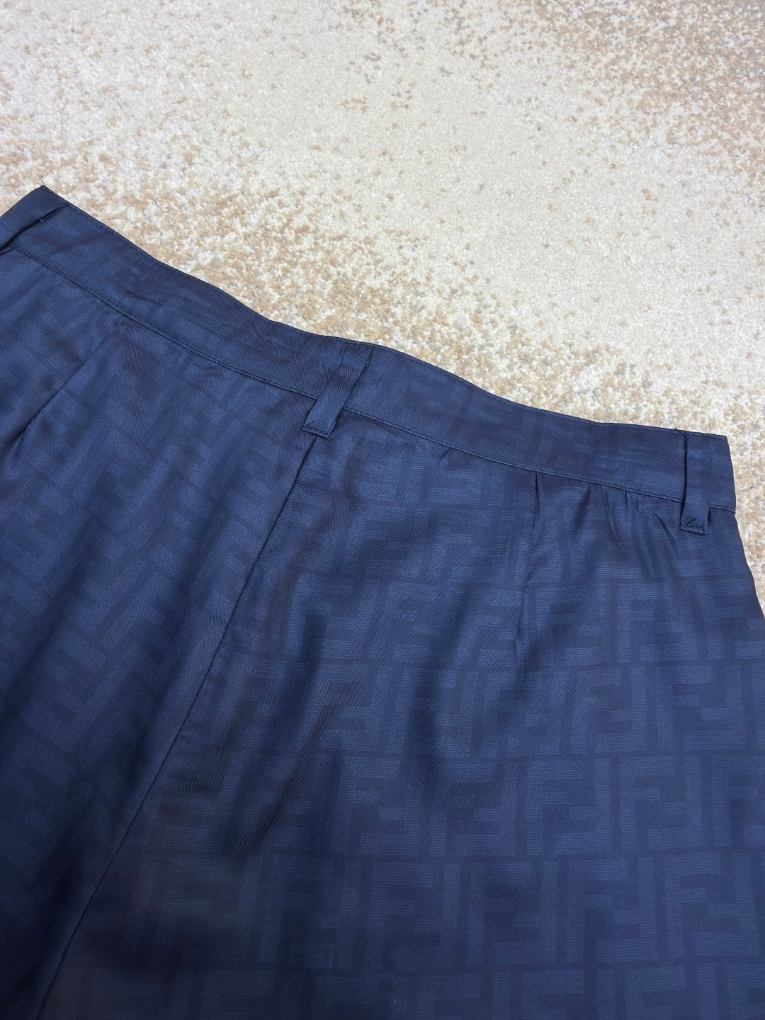 Fendi FF Silk Shorts "Blue"