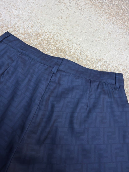 Fendi FF Silk Shorts "Blue"