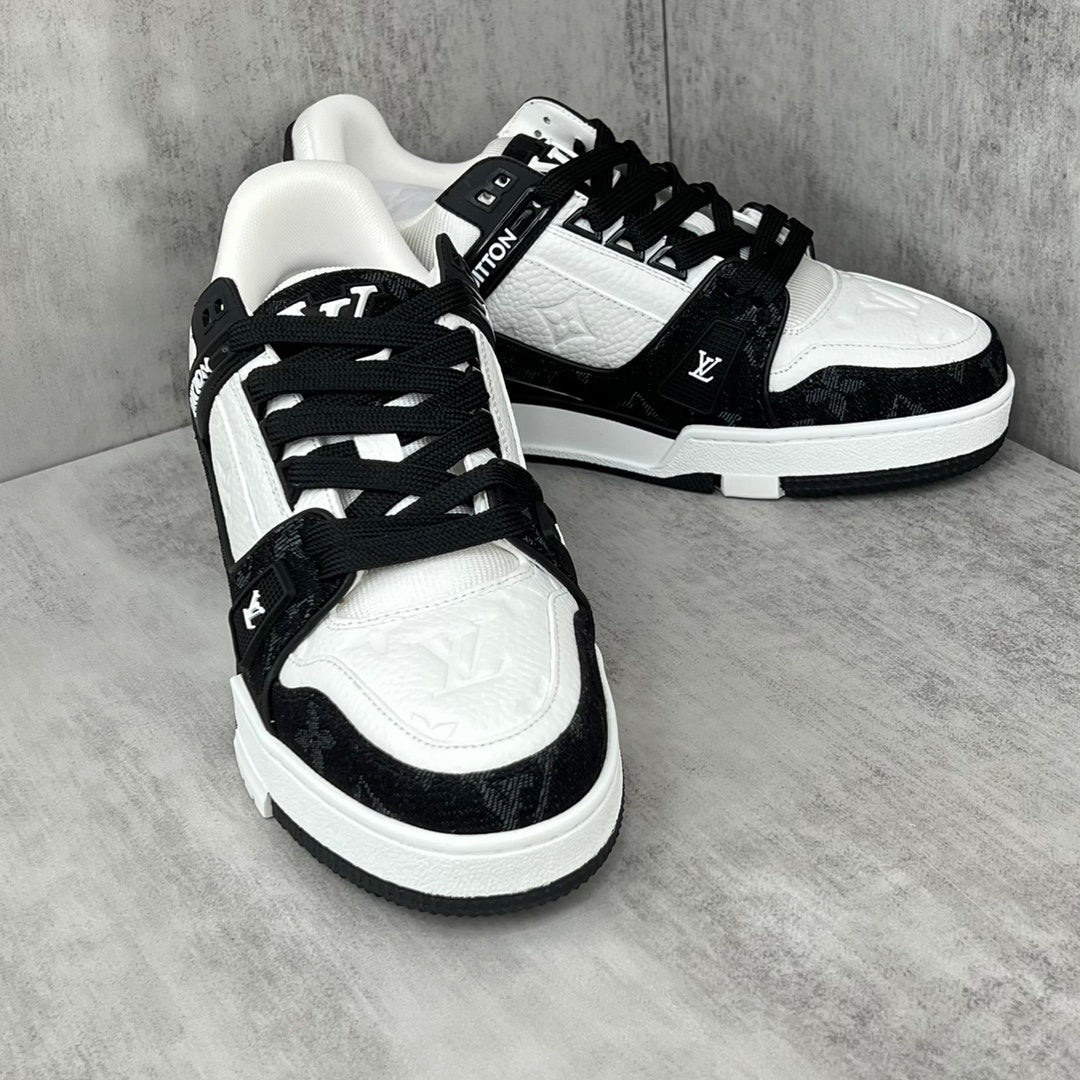 Louis Vuitton Trainers "White-Black Denim"