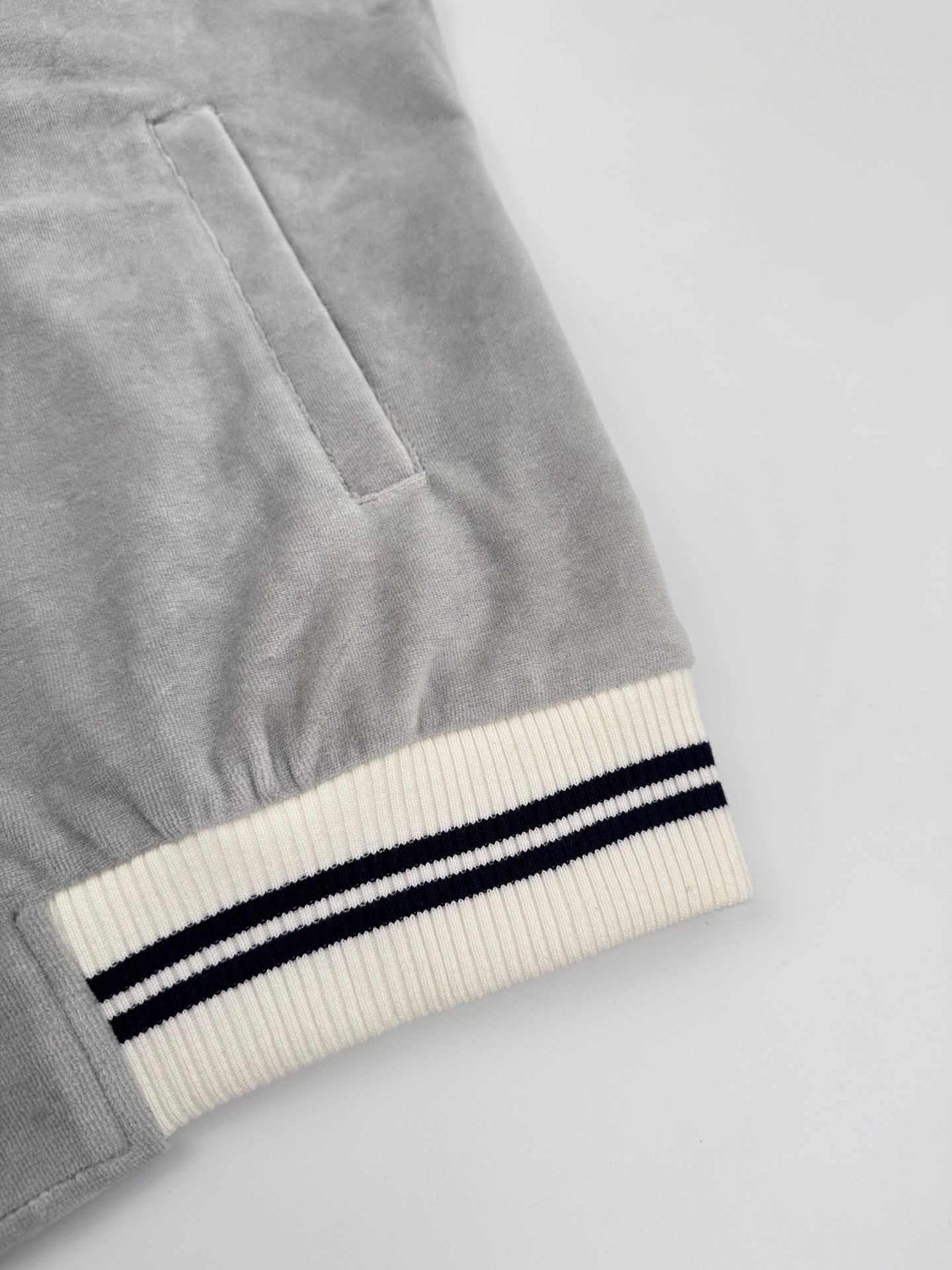 Celine Velvet Tracksuit Zip-up Hoodie "Grey"