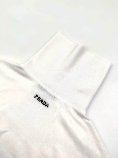 Prada Superfine Wool Turtleneck Sweater "White"