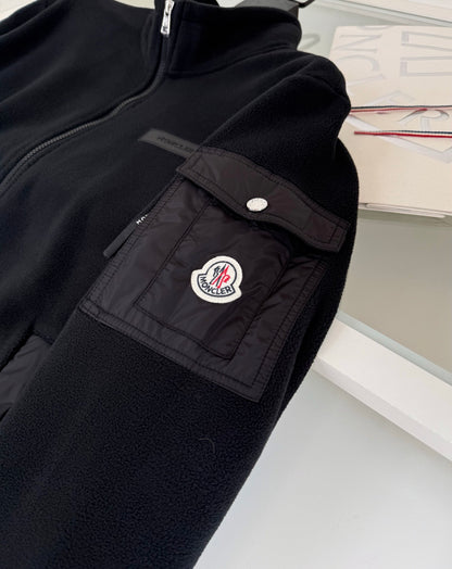 Moncler Fleece Zip Jacket "Black"