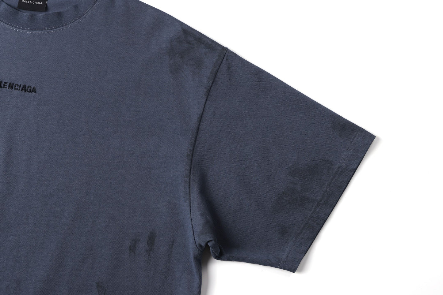 Balenciaga Back T-Shirt "Faded Dark Blue-Black"