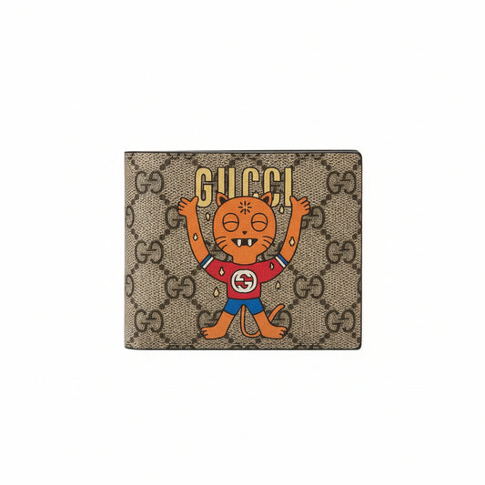 Gucci GG Supreme Cat Print Wallet