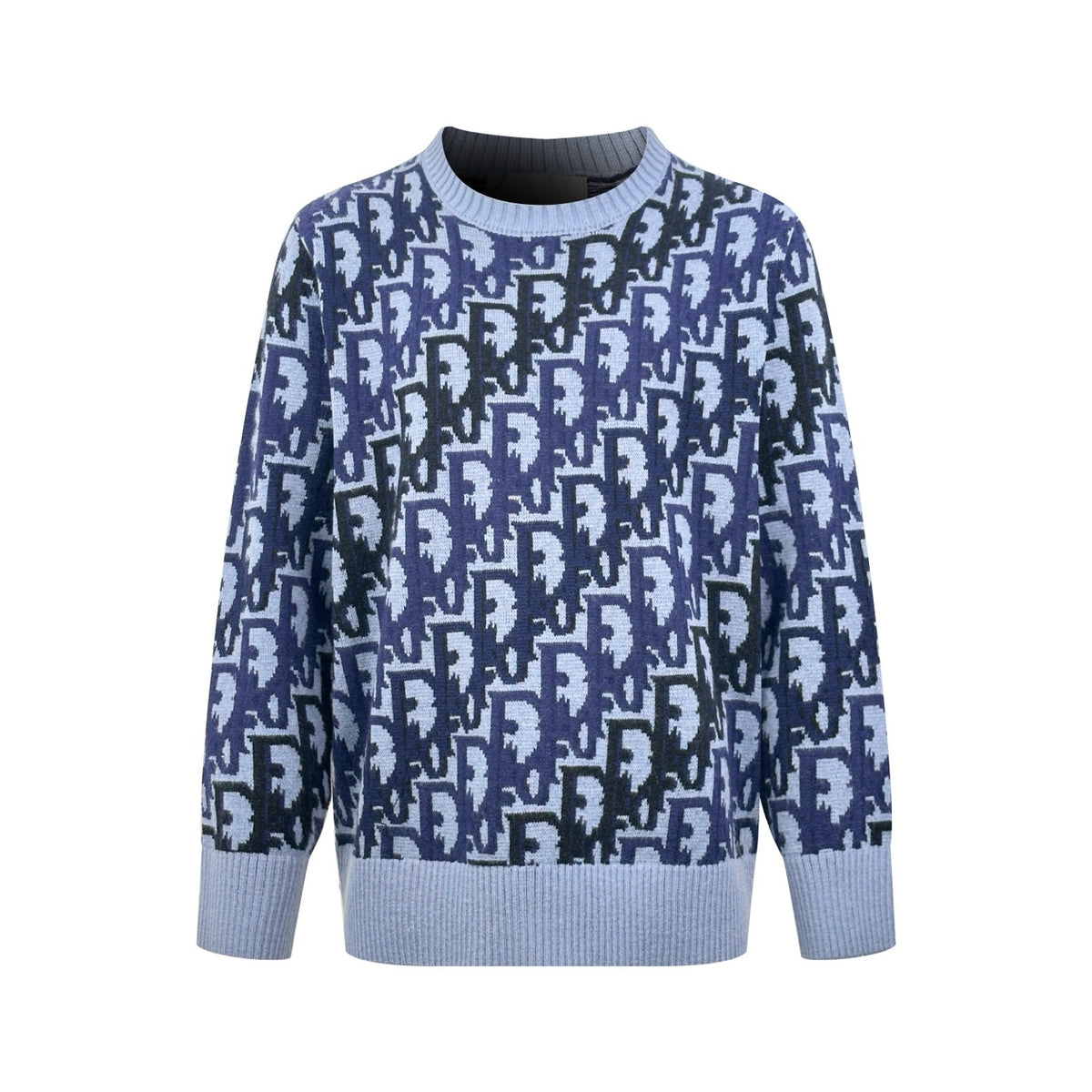 Dior Oblique Sweater "Blue Wool Jacquard"