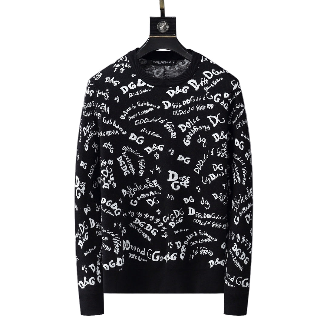 Dolce & Gabbana All-Over Logo Swater "Black-White"