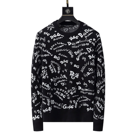 Dolce & Gabbana All-Over Logo Swater "Black-White"