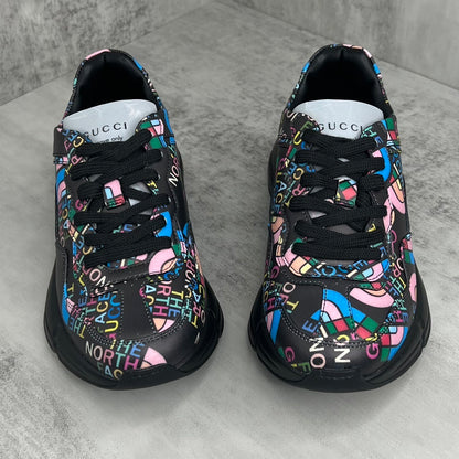 Gucci x The North Face Rhyton "Black-Multicolour All Over Logo"