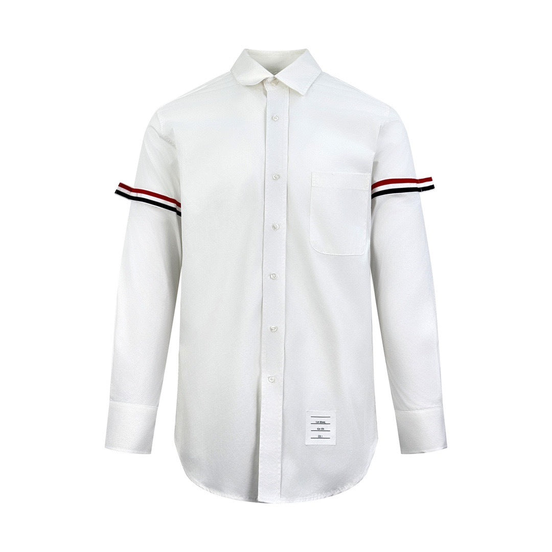 Thom Browne Cotton Armband Shirt "White"