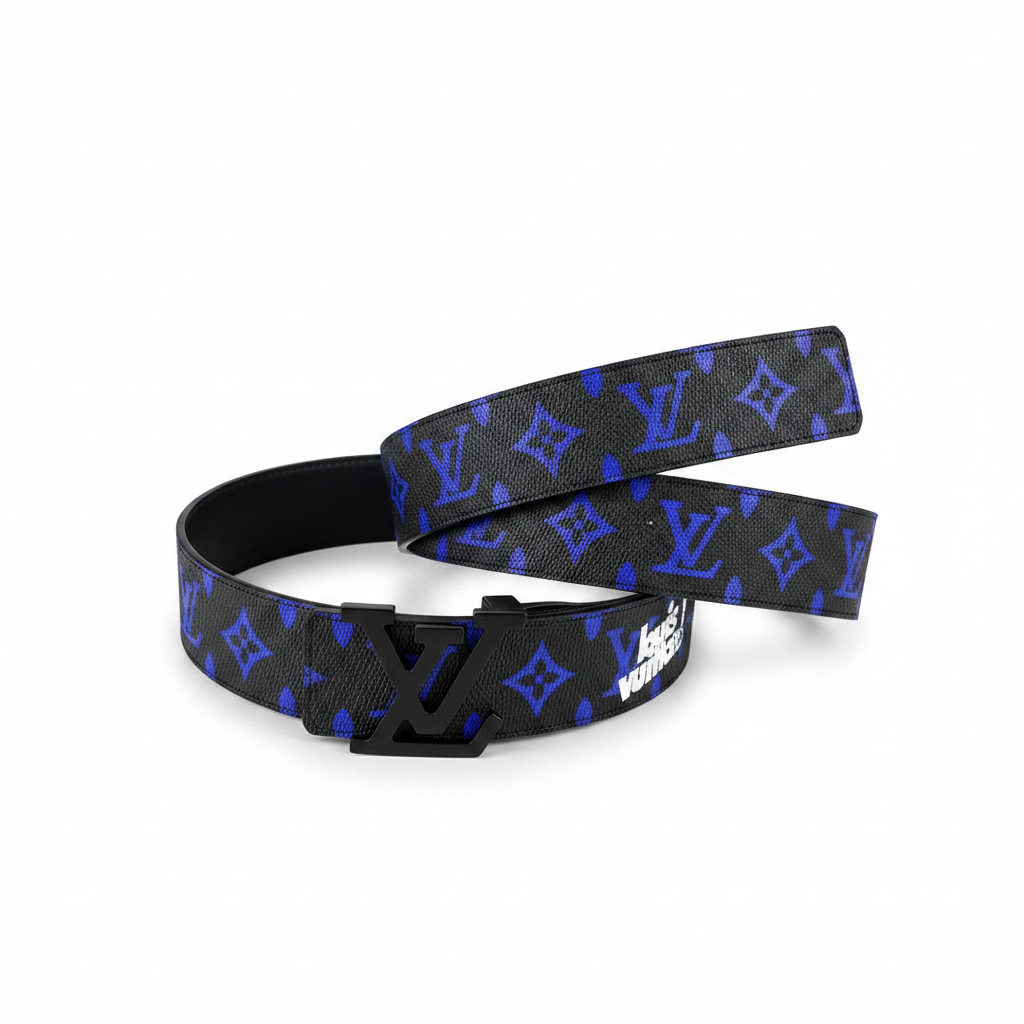 Louis Vuitton LV Initiales Reversible Belt "Monogram Blue-Black" and "Black"