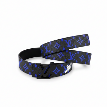 Louis Vuitton LV Initiales Reversible Belt "Monogram Blue-Black" and "Black"
