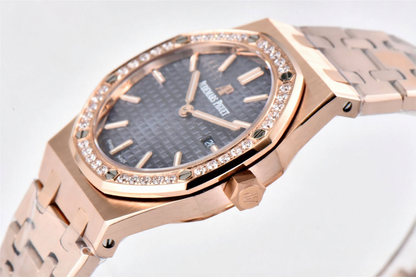 Audemars Piguet Royal Oak 33mm Rose Gold Blue Dial