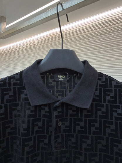 Fendi FF Monogram Polo T-Shirt "Black"
