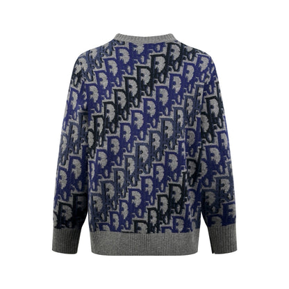 Dior Oblique Sweater "Gray Wool Jacquard"