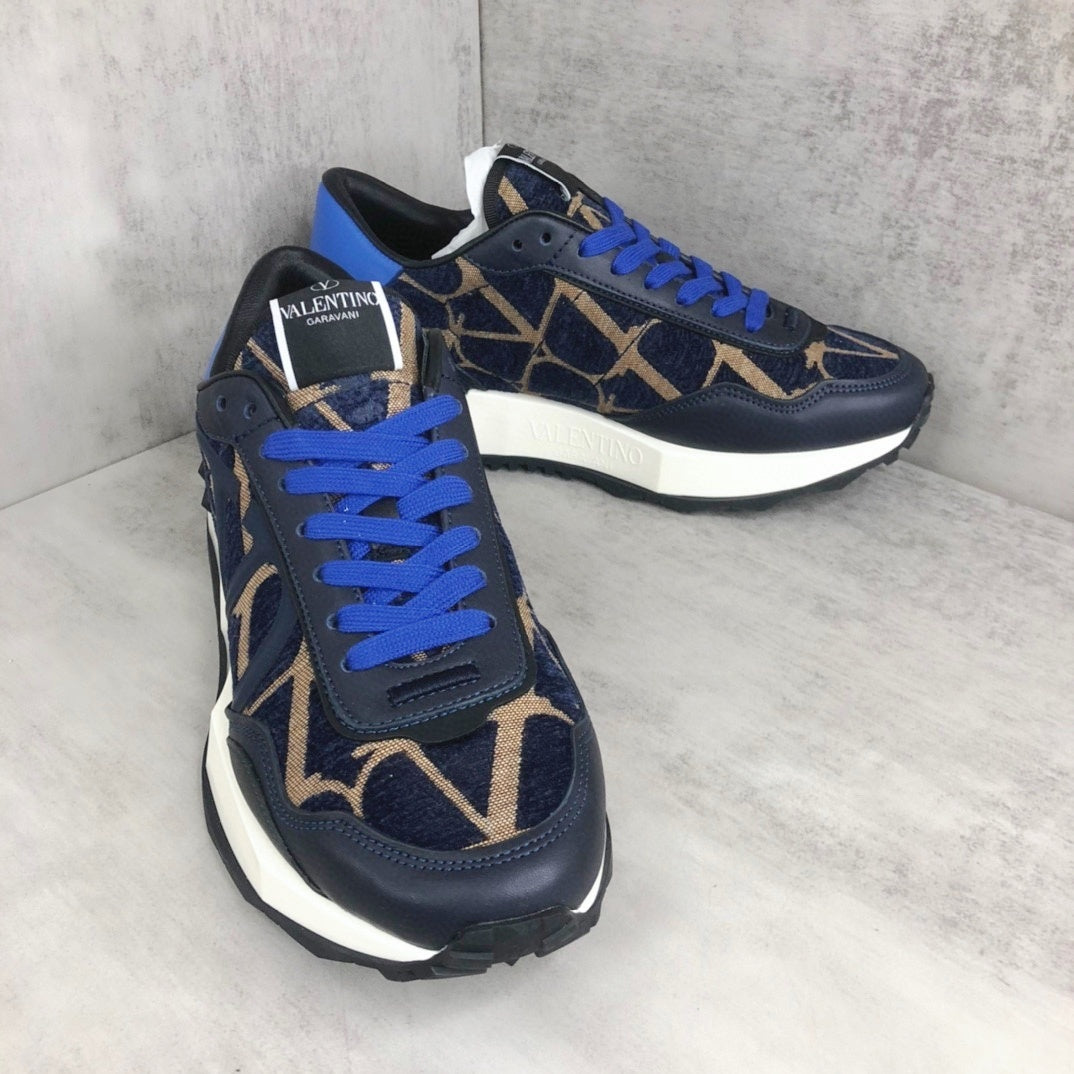 Valentino Garavani Netrunner "Blue-Black-Beige Monogram"